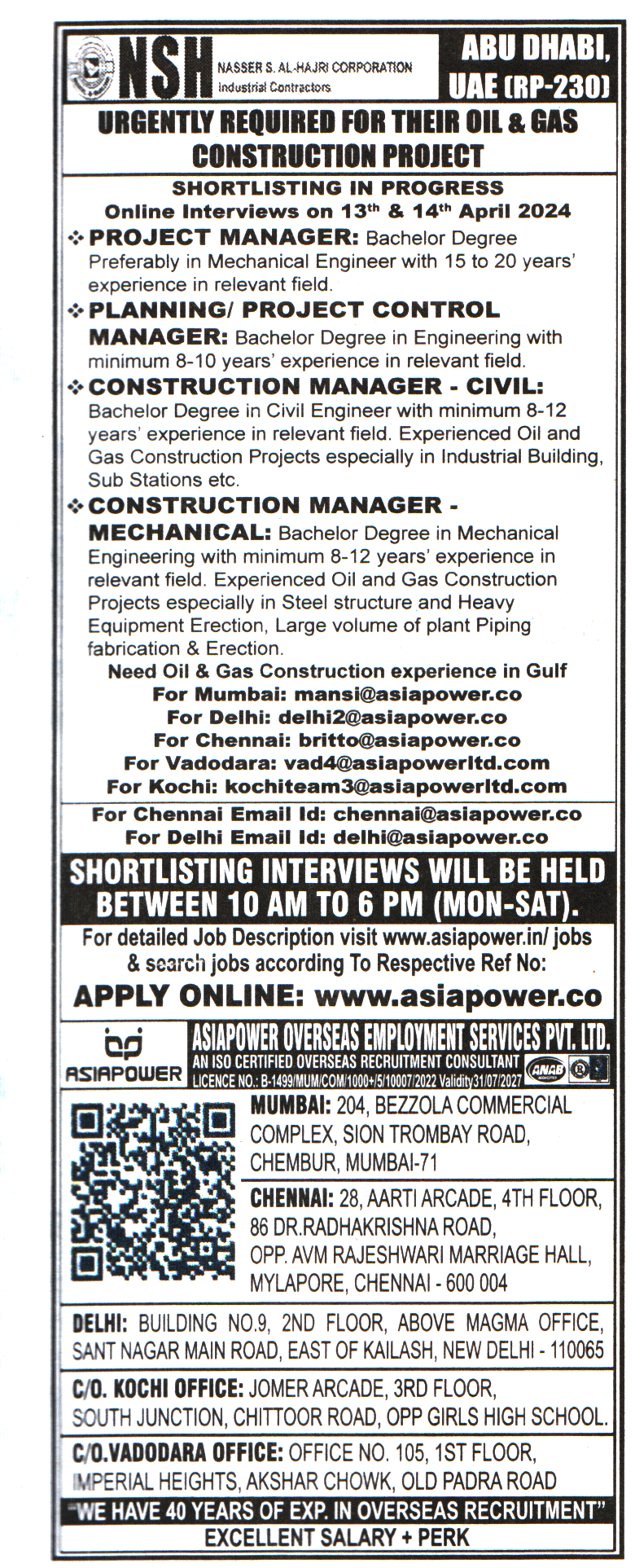 Jobs in Abu Dhabi for Project Manager