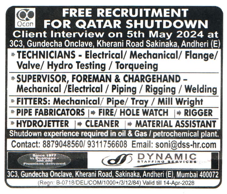 Jobs in Qatar for Material Assistant