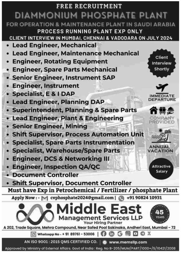 Jobs in Saudi Arabia for Senior Mining Engineer