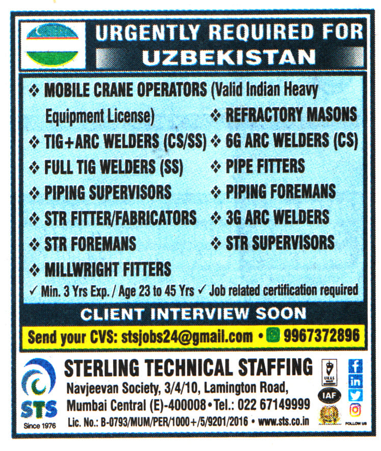 Jobs in Uzbekistan for Piping Supervisors