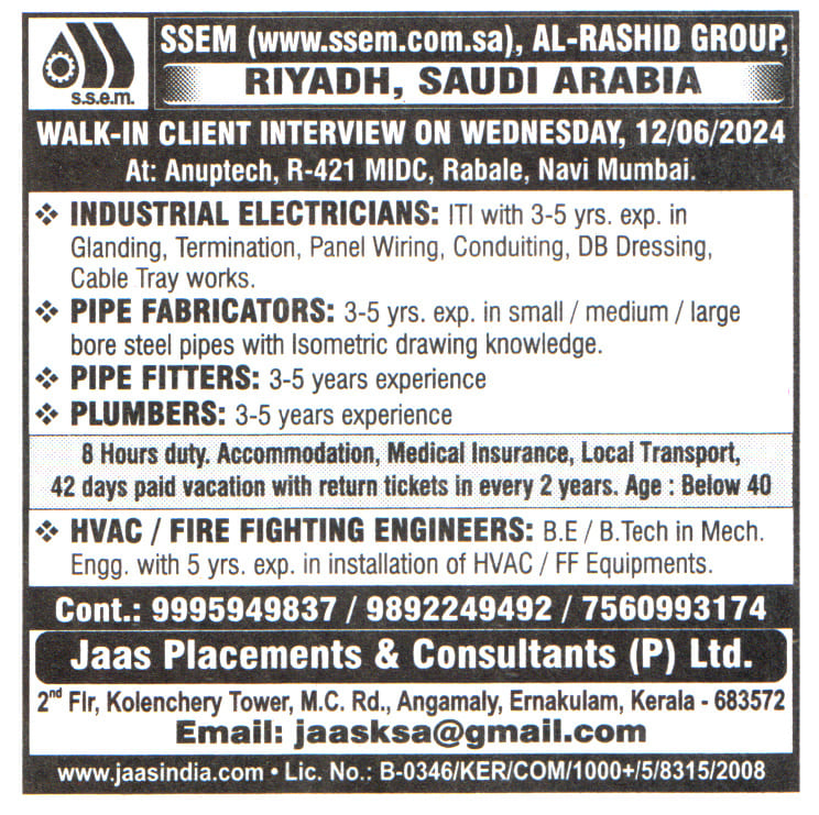 Jobs in Riyadh for Pipe Fabricators