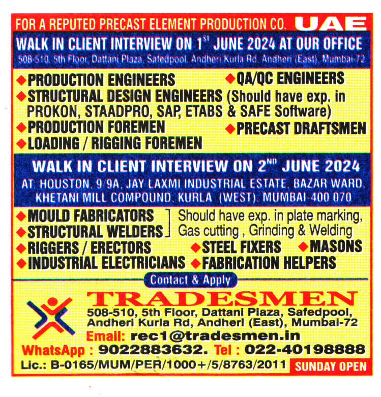 Jobs in UAE for Mould Fabricators