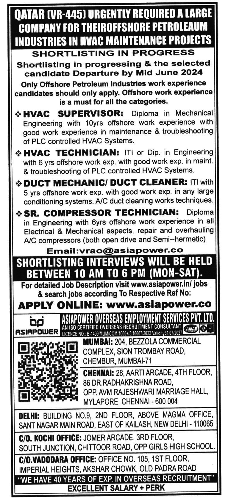 Jobs in Qatar for Duct Mechanic