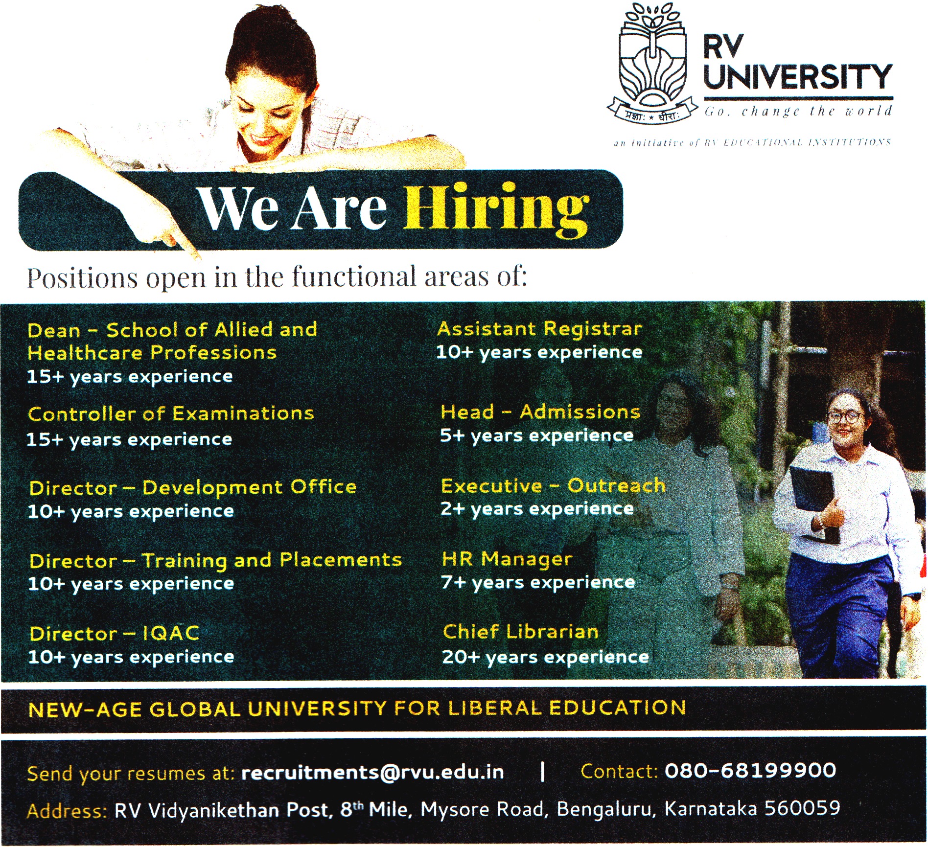 RV University Bangaluru Recruitment