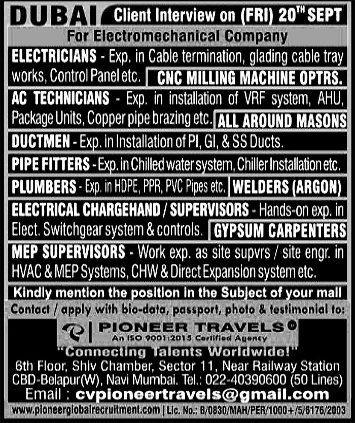 Jobs in Dubai for Gypsum Carpenters