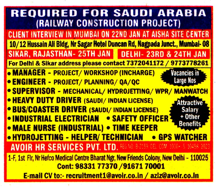 Jobs in Saudi Arabia for Male Nurse