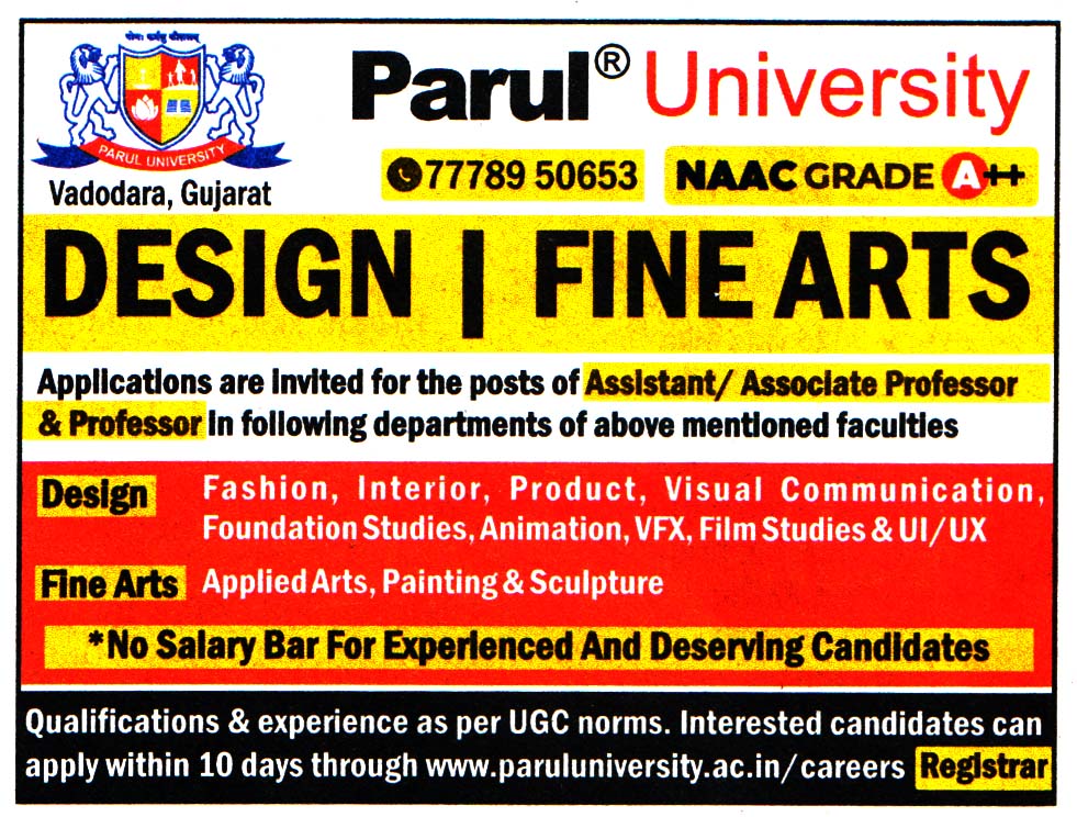 Parul University Vadodara Gujarat Recruitment