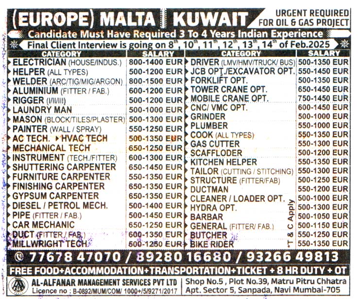 Jobs in Kuwait for Cook